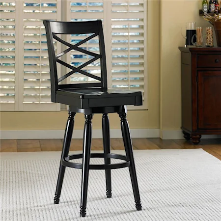Double X Swivel Counter Height Side Chair